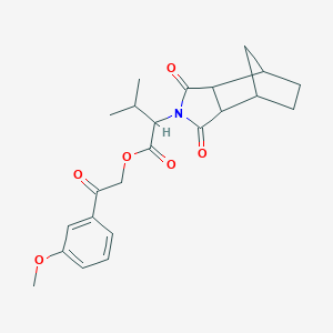 molecular formula C23H27NO6 B216166 2-(3-methoxyphenyl)-2-oxoethyl 2-(1,3-dioxooctahydro-2H-4,7-methanoisoindol-2-yl)-3-methylbutanoate 