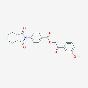 molecular formula C24H21NO6 B216168 2-(3-methoxyphenyl)-2-oxoethyl 4-(1,3-dioxo-1,3,3a,4,7,7a-hexahydro-2H-isoindol-2-yl)benzoate 