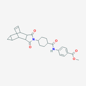 molecular formula C26H28N2O5 B216170 methyl 4-({[4-(1,3-dioxooctahydro-4,6-ethenocyclopropa[f]isoindol-2(1H)-yl)cyclohexyl]carbonyl}amino)benzoate 