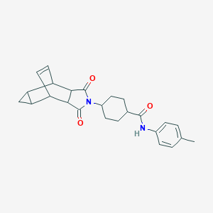 molecular formula C25H28N2O3 B216171 4-(1,3-dioxooctahydro-4,6-ethenocyclopropa[f]isoindol-2(1H)-yl)-N-(4-methylphenyl)cyclohexanecarboxamide 