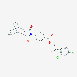 molecular formula C26H25Cl2NO5 B216174 2-(2,4-dichlorophenyl)-2-oxoethyl 4-(1,3-dioxooctahydro-4,6-ethenocyclopropa[f]isoindol-2(1H)-yl)cyclohexanecarboxylate 