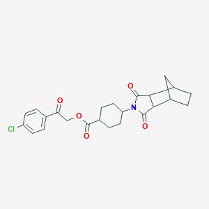 molecular formula C24H26ClNO5 B216177 2-(4-chlorophenyl)-2-oxoethyl 4-(1,3-dioxooctahydro-2H-4,7-methanoisoindol-2-yl)cyclohexanecarboxylate 