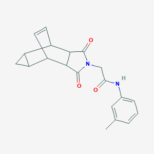 molecular formula C20H20N2O3 B216178 2-(1,3-dioxooctahydro-4,6-ethenocyclopropa[f]isoindol-2(1H)-yl)-N-(3-methylphenyl)acetamide 