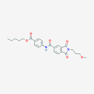 molecular formula C25H28N2O6 B216179 pentyl 4-({[2-(3-methoxypropyl)-1,3-dioxo-2,3-dihydro-1H-isoindol-5-yl]carbonyl}amino)benzoate 