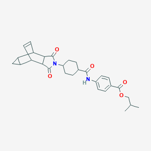 molecular formula C29H34N2O5 B216183 2-methylpropyl 4-({[4-(1,3-dioxooctahydro-4,6-ethenocyclopropa[f]isoindol-2(1H)-yl)cyclohexyl]carbonyl}amino)benzoate 