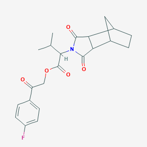 molecular formula C22H24FNO5 B216184 2-(4-fluorophenyl)-2-oxoethyl 2-(1,3-dioxooctahydro-2H-4,7-methanoisoindol-2-yl)-3-methylbutanoate 