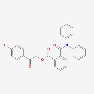 molecular formula C28H20FNO4 B216187 2-(4-Fluorophenyl)-2-oxoethyl 2-(diphenylcarbamoyl)benzoate 