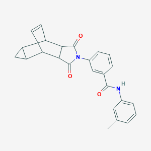 molecular formula C25H22N2O3 B216189 3-(1,3-dioxooctahydro-4,6-ethenocyclopropa[f]isoindol-2(1H)-yl)-N-(3-methylphenyl)benzamide 