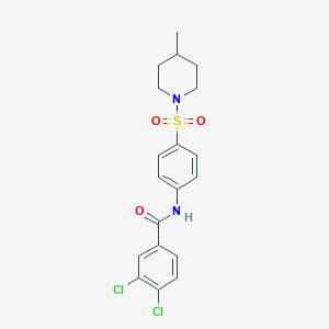 3,4-dichloro-N~1~-{4-[(4-methylpiperidino)sulfonyl]phenyl}benzamide