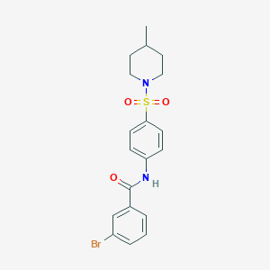 molecular formula C19H21BrN2O3S B216191 3-bromo-N~1~-{4-[(4-methylpiperidino)sulfonyl]phenyl}benzamide 