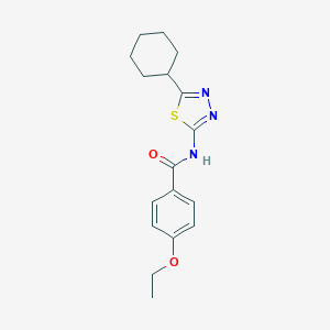 molecular formula C17H21N3O2S B216193 N-(5-cyclohexyl-1,3,4-thiadiazol-2-yl)-4-ethoxybenzamide 