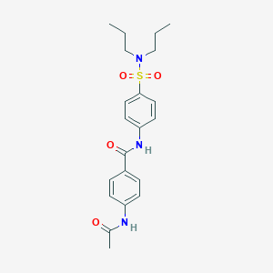 molecular formula C21H27N3O4S B216199 4-(acetylamino)-N-[4-(dipropylsulfamoyl)phenyl]benzamide 