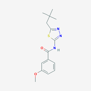 molecular formula C15H19N3O2S B216202 3-methoxy-N-(5-neopentyl-1,3,4-thiadiazol-2-yl)benzamide 