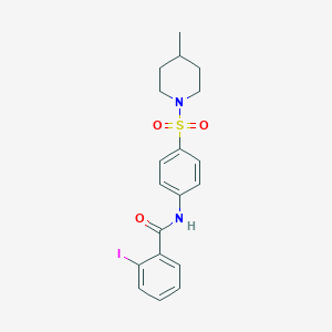 2-iodo-N~1~-{4-[(4-methylpiperidino)sulfonyl]phenyl}benzamide