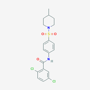 molecular formula C19H20Cl2N2O3S B216204 2,5-dichloro-N~1~-{4-[(4-methylpiperidino)sulfonyl]phenyl}benzamide 