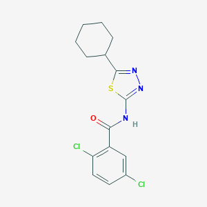 molecular formula C15H15Cl2N3OS B216205 2,5-dichloro-N-(5-cyclohexyl-1,3,4-thiadiazol-2-yl)benzamide 