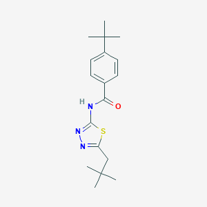 molecular formula C18H25N3OS B216206 4-tert-butyl-N-(5-neopentyl-1,3,4-thiadiazol-2-yl)benzamide 