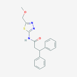 molecular formula C19H19N3O2S B216209 N-[5-(methoxymethyl)-1,3,4-thiadiazol-2-yl]-3,3-diphenylpropanamide 