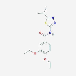 molecular formula C16H21N3O3S B216215 3,4-diethoxy-N-(5-isopropyl-1,3,4-thiadiazol-2-yl)benzamide 