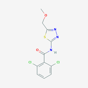 molecular formula C11H9Cl2N3O2S B216217 2,6-dichloro-N-[5-(methoxymethyl)-1,3,4-thiadiazol-2-yl]benzamide 