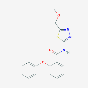 molecular formula C17H15N3O3S B216218 N-[5-(methoxymethyl)-1,3,4-thiadiazol-2-yl]-2-phenoxybenzamide 