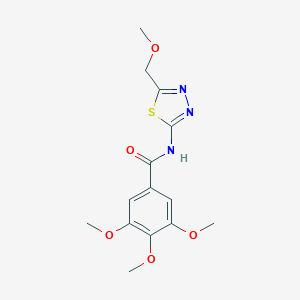 molecular formula C14H17N3O5S B216220 3,4,5-Trimethoxy-N-(5-methoxymethyl-[1,3,4]thiadiazol-2-yl)-benzamide 