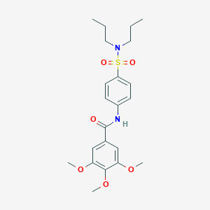 molecular formula C22H30N2O6S B216221 N-[4-(dipropylsulfamoyl)phenyl]-3,4,5-trimethoxybenzamide 