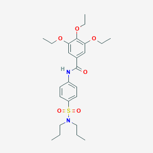 molecular formula C25H36N2O6S B216223 N-[4-(dipropylsulfamoyl)phenyl]-3,4,5-triethoxybenzamide 