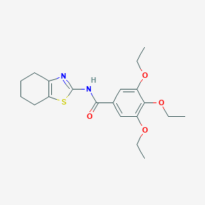 molecular formula C20H26N2O4S B216224 3,4,5-triethoxy-N-(4,5,6,7-tetrahydro-1,3-benzothiazol-2-yl)benzamide 