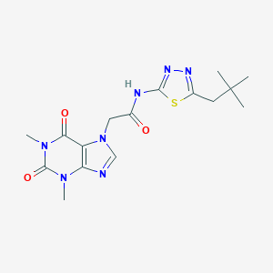 2-(1,3-dimethyl-2,6-dioxo-1,2,3,6-tetrahydro-7H-purin-7-yl)-N-(5-neopentyl-1,3,4-thiadiazol-2-yl)acetamide