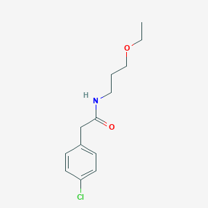 molecular formula C13H18ClNO2 B216232 2-(4-chlorophenyl)-N-(3-ethoxypropyl)acetamide 