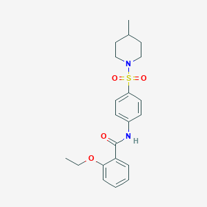 molecular formula C21H26N2O4S B216233 2-ethoxy-N~1~-{4-[(4-methylpiperidino)sulfonyl]phenyl}benzamide 