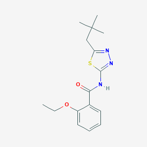 molecular formula C16H21N3O2S B216234 N-[5-(2,2-dimethylpropyl)-1,3,4-thiadiazol-2-yl]-2-ethoxybenzamide 