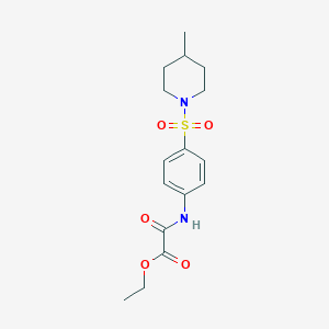 molecular formula C16H22N2O5S B216235 Ethyl {4-[(4-methylpiperidin-1-yl)sulfonyl]anilino}(oxo)acetate 