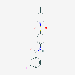molecular formula C19H21IN2O3S B216236 3-iodo-N~1~-{4-[(4-methylpiperidino)sulfonyl]phenyl}benzamide 