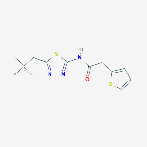 N-(5-neopentyl-1,3,4-thiadiazol-2-yl)-2-(2-thienyl)acetamide