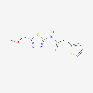 N-[5-(methoxymethyl)-1,3,4-thiadiazol-2-yl]-2-(2-thienyl)acetamide