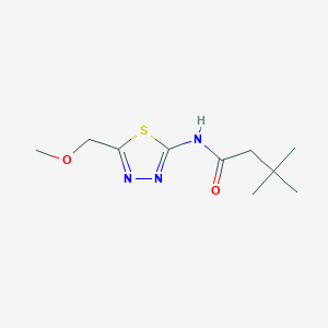 molecular formula C10H17N3O2S B216249 N-[5-(methoxymethyl)-1,3,4-thiadiazol-2-yl]-3,3-dimethylbutanamide 