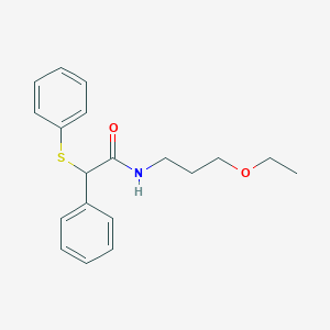 N-(3-ethoxypropyl)-2-phenyl-2-(phenylsulfanyl)acetamide