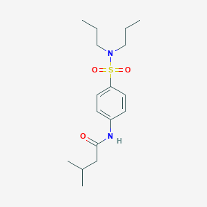 molecular formula C17H28N2O3S B216261 N-[4-(dipropylsulfamoyl)phenyl]-3-methylbutanamide 