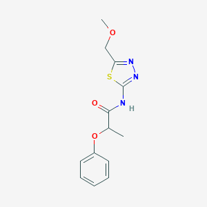 molecular formula C13H15N3O3S B216265 N-[5-(methoxymethyl)-1,3,4-thiadiazol-2-yl]-2-phenoxypropanamide 