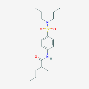 molecular formula C18H30N2O3S B216266 N-[4-(dipropylsulfamoyl)phenyl]-2-methylpentanamide 
