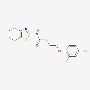 molecular formula C18H21ClN2O2S B216267 4-(4-chloro-2-methylphenoxy)-N-(4,5,6,7-tetrahydro-1,3-benzothiazol-2-yl)butanamide 