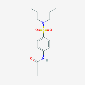 molecular formula C17H28N2O3S B216269 N-[4-(dipropylsulfamoyl)phenyl]-2,2-dimethylpropanamide 