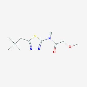 molecular formula C10H17N3O2S B216273 2-methoxy-N-(5-neopentyl-1,3,4-thiadiazol-2-yl)acetamide 