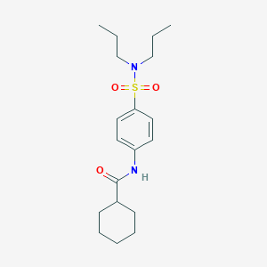 N-[4-(dipropylsulfamoyl)phenyl]cyclohexanecarboxamide