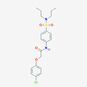 molecular formula C20H25ClN2O4S B216276 2-(4-chlorophenoxy)-N-[4-(dipropylsulfamoyl)phenyl]acetamide 