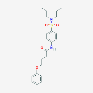 molecular formula C22H30N2O4S B216279 N-{4-[(dipropylamino)sulfonyl]phenyl}-4-phenoxybutanamide 
