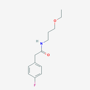 molecular formula C13H18FNO2 B216286 N-(3-ethoxypropyl)-2-(4-fluorophenyl)acetamide 