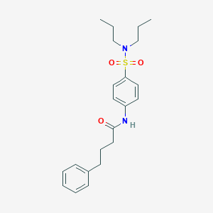 molecular formula C22H30N2O3S B216291 N-[4-(dipropylsulfamoyl)phenyl]-4-phenylbutanamide 